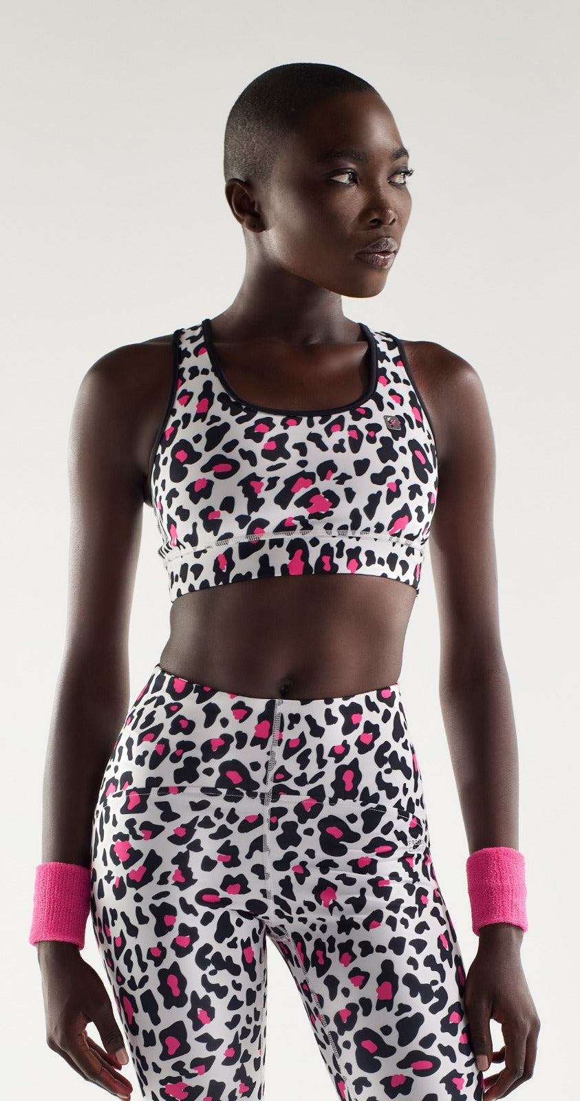 SUPER HIGH-RISE 7/8 SUPERFIT LEGGINGS IN ECO D.I.W.O.® WITH ALL-OVER PRINT - Leopard Animalier-Fucsia